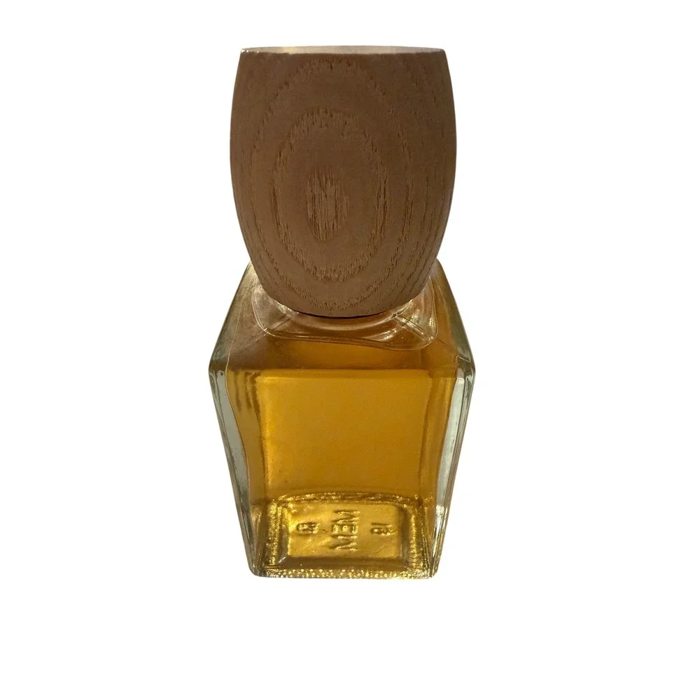 Vintage English Leather After Shave 4oz MEM Company Glass Bottle Wood Cap Splash
